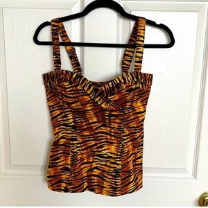 Wild Tiger Print vintage top